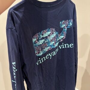 Vineyard Vines Navy Blue Long Sleeve Tee